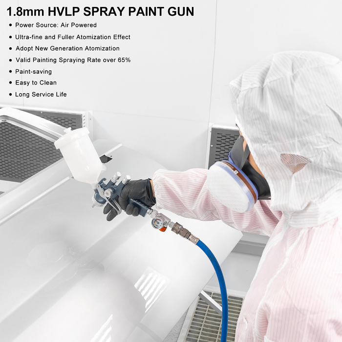 REFINE RS8801D Forged HVLP Air Spray Paint Gun, 1.8mm Nozzle, 600cc Cup, for Car Primer, Advanced Atomization